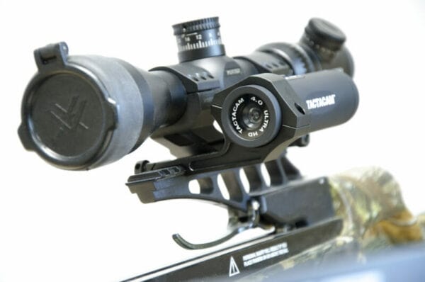 Tactacam Camera Under Scope Rail Mount on Crossbow